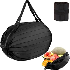 Reusable Shopping Bag Foldable Grocery Storage Tote Bag Organ Style Fold Oxford 