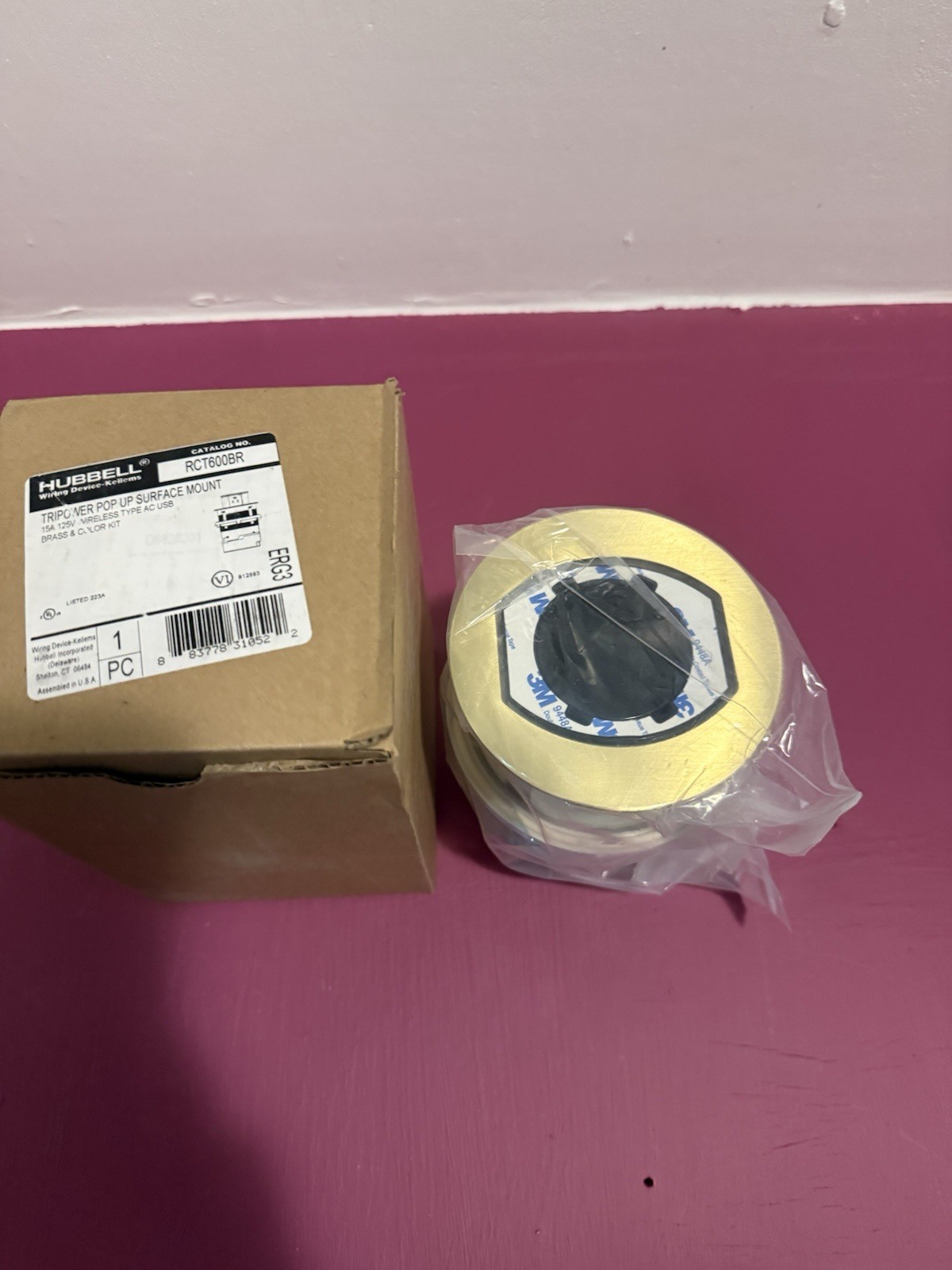 Hubbell RCT6O0br TriPower Pop-Up Surface Mount