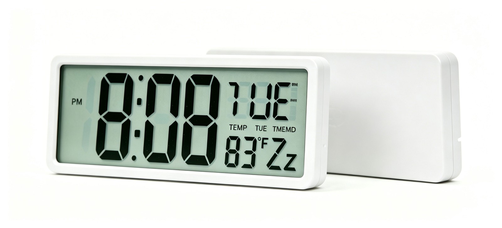 14.2inch Wall Clock with Date,Week,Alarm,Temp DST for Living Room,Office,Bedroom
