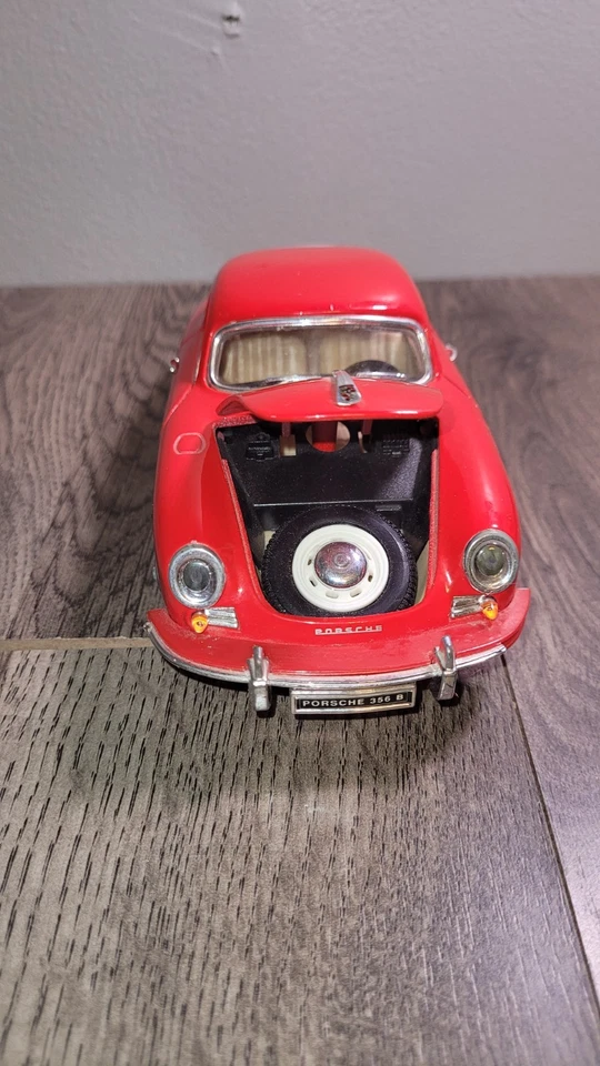 1961 Porsche 356 B Coupe Red 1/24 Diecast Model Car - Brand Unknown - Excellent! - Image 2 of 4