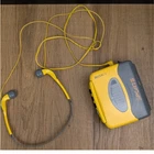 Sony Sports Walkman WM-SXF10 AM FM Radio Cassette Yellow Grey Vintage Tested