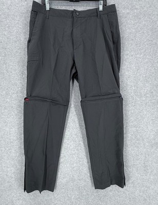 The North Face Pants Mens 36 Regular Dark Gray Convertible Zip Off Hiking Nylon