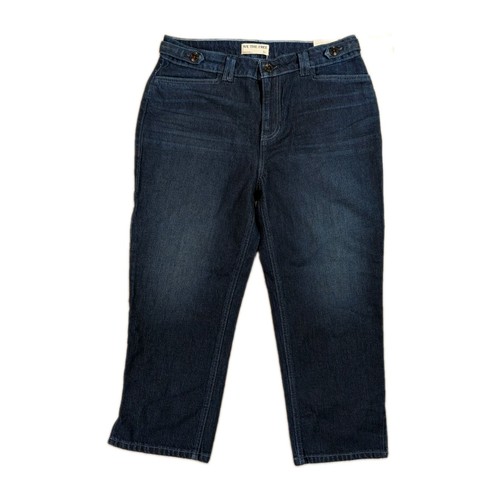 Free People We The Free Size 31 Always Tomorrow Capri Jeans Low Rise Navy Blue