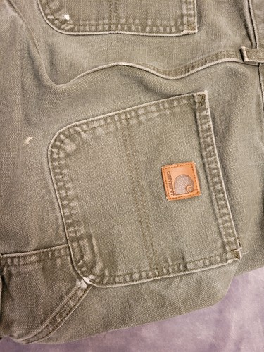 Carhartt Pants Boys Youth 16 26 Moss Green Painters Carpenter Utility Baggy Y2K - Picture 5 of 10