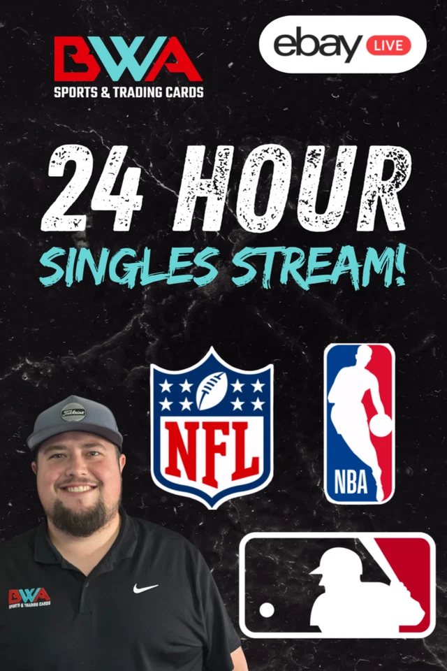 EBAYS FIRST 24 HOUR SPORTS SINGLES STREAM!!