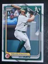 2024 Bowman Draft Paper 1st rookie Nick Kurtz Oakland Athletics #BD-56 RC MLB