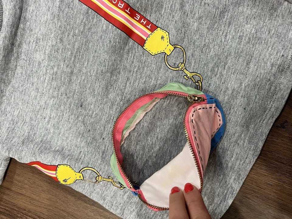 Little Marc Jacob’s Niña Cartera Bolsillo Vestido Gris Sudadera Material Talla 2 Años  Foto 3 de 4