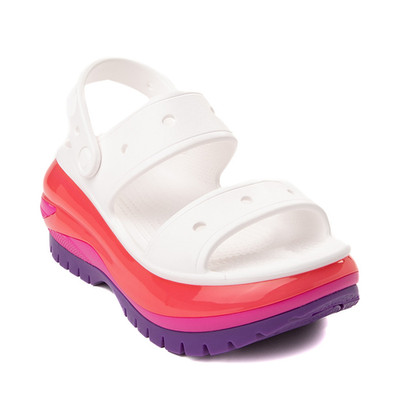 Crocs Mega Crush Sandal Clogs Womens 8 Mens 6 Platform White Pink Purple New