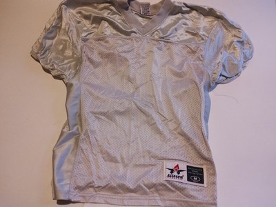 Alleson Athletics Grey Youth Medium Nylon Football Jersey 