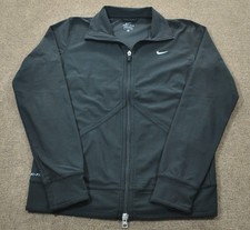 Nike Athletic Dri Fit Zip Running Black Hiking Outdoors Jacket Size Medium