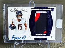 2024 Flawless ROME ODUNZE RPA Rookie Patch Auto Blue Sapphire 🔥/10 BEARS SEALED