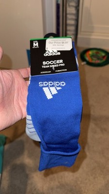adidas Team Speed Pro Soccer Socks Blue Men's Medium Athletic Sports Football