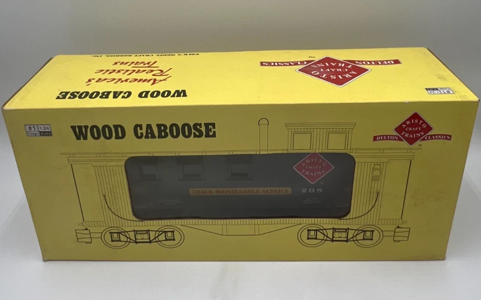 Aristo-Craft Wood Caboose ART-82198 Aristo Craft Maintenance Of Way G Scale New - Image 2 of 4