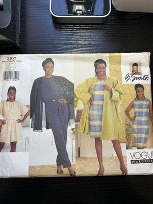 Vogue Patterns B Smith V2521 Jacket Coat Dress and Jumpsuit Women s Size 8-12