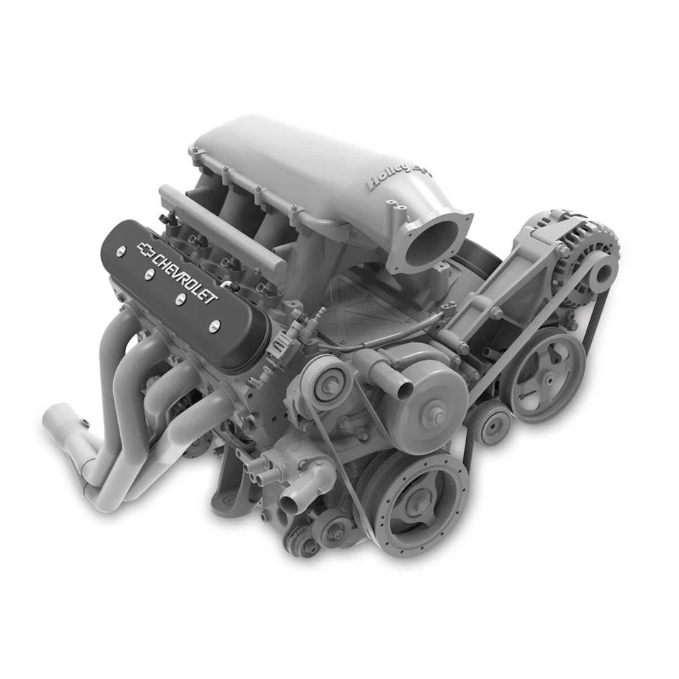 Holley 241-402 Tall LS Valve Cover, Bowtie, Satin Black Finish Foto 3 de 4