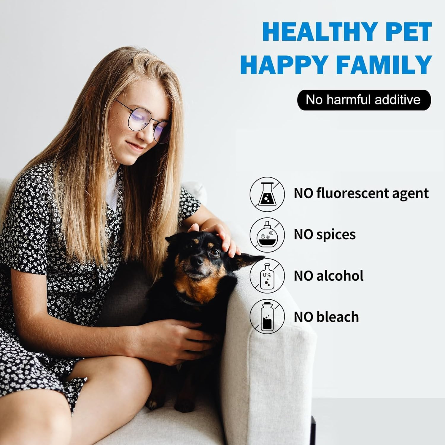 300Pcs Dog Eye Wipes Biodegradable, Hypoallergenic Cat Dog Eye Cleaner, Pet Tear