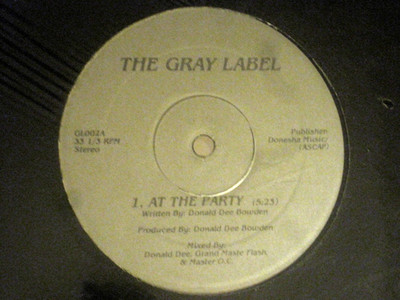 DONALD DEE BOWDEN AT THE PARTY 12'' ORIG '85 MEGA RARE ELECTRO HIP HOP VG SHRINK!