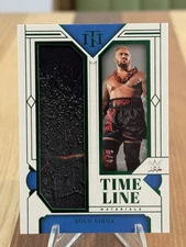2024 Panini National Treasures WWE Solo Sikoa Timeline Materials Emerald /5