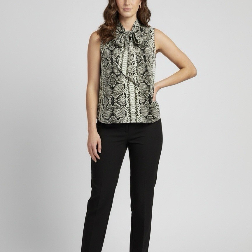 J. Crew 365 Python Print Sleeveless Blouse Women’… - image 1