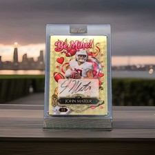 2026 John Mateer Autograph True 1/1 Gold Vinyl Be Mine Wild Card Seeets