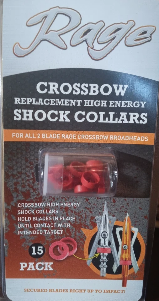Rage R32700 Crossbow Replacement High Energy Shock Collars-1pk 15pcs-NEW-SHIP24H - Image 2 of 3
