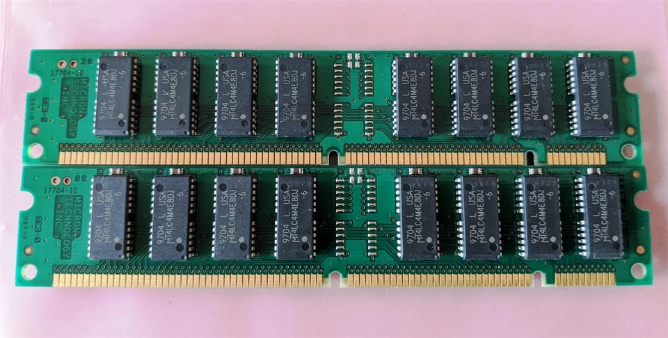 64MB 2x32MB 60ns MICRON MT16LD464AG-6X RAM Memory Kit EDO 168-Pin 3.3V 4Mx64 - Image 4 of 4