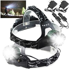 Rechargeable 990000LM LED Super Bright Headlamp Tactical Head Lamp Light Torch