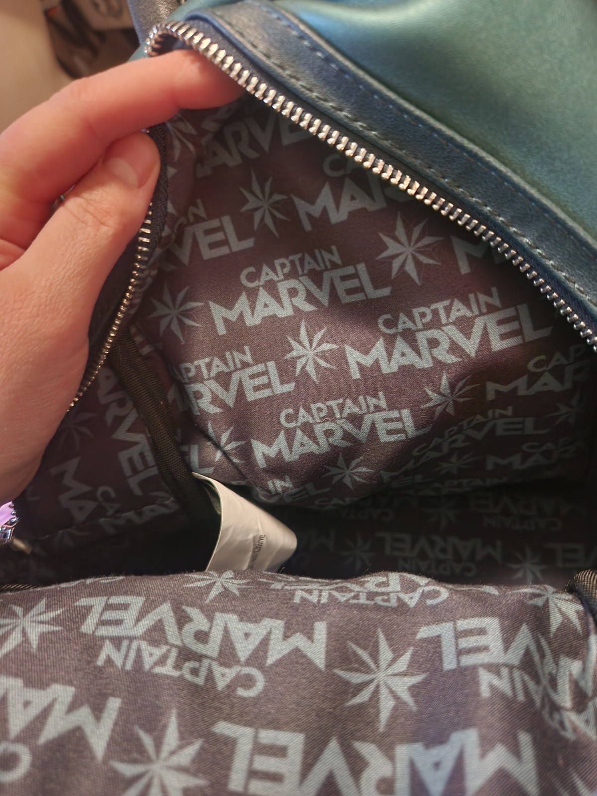 loungefly mini backpack  Captain Marvel green cos… - image 2