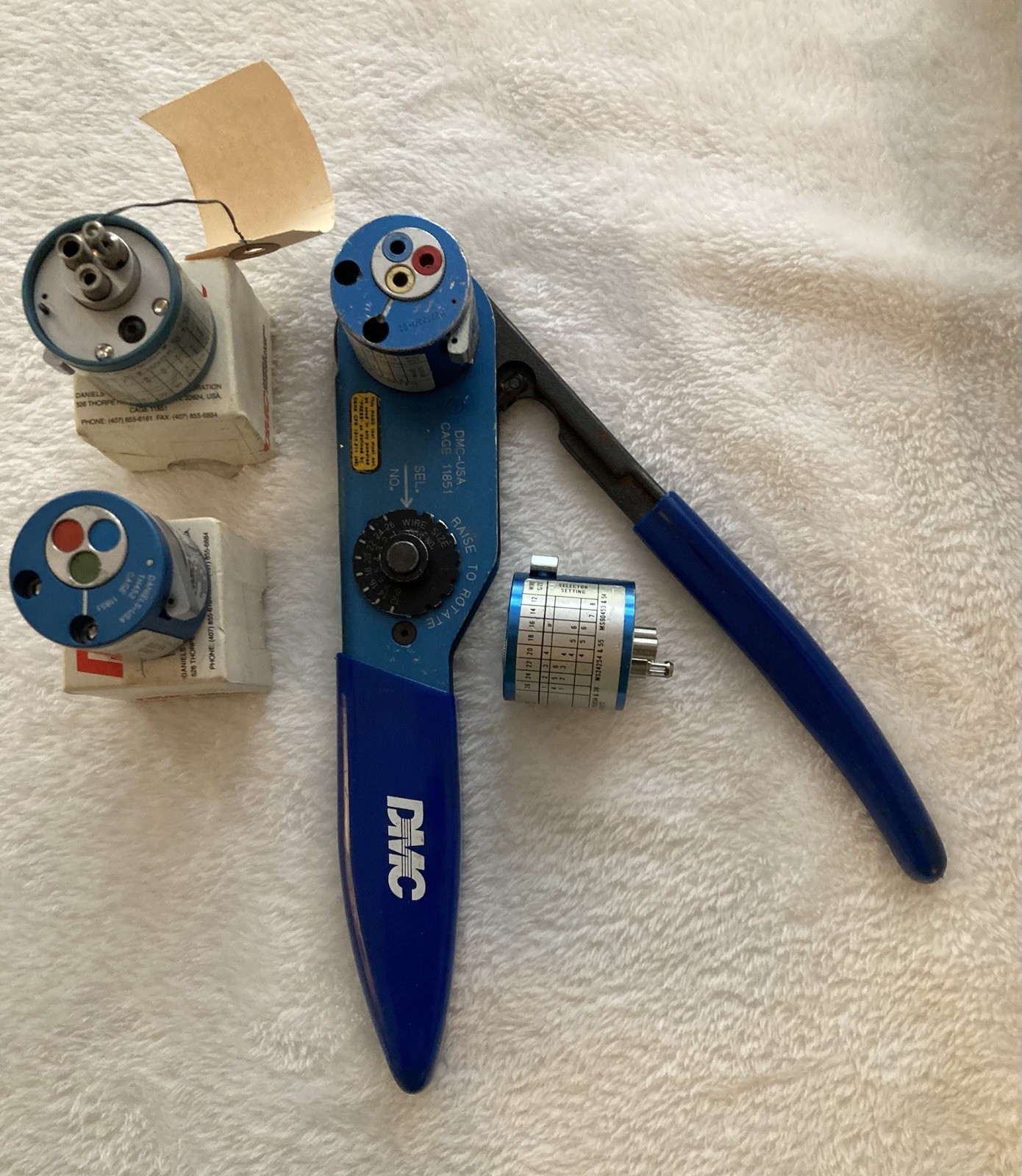 DMC Crimping Tool AF8 M-22520/1-01 Cage 11851 With (4) Turrets Lot Sale Aviation