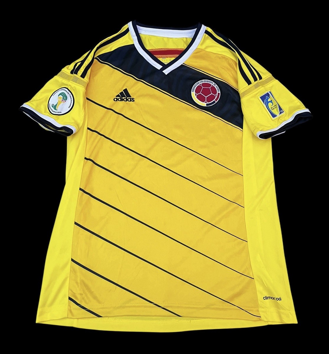100% Authentic Adidas Colombia 2014 Soccer Jersey FIFA World Cup