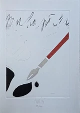 Emilio TADINI, 2 Acqueforti 1978, cm.21x15 (lastra cm. 16x11,8) es: 55/100