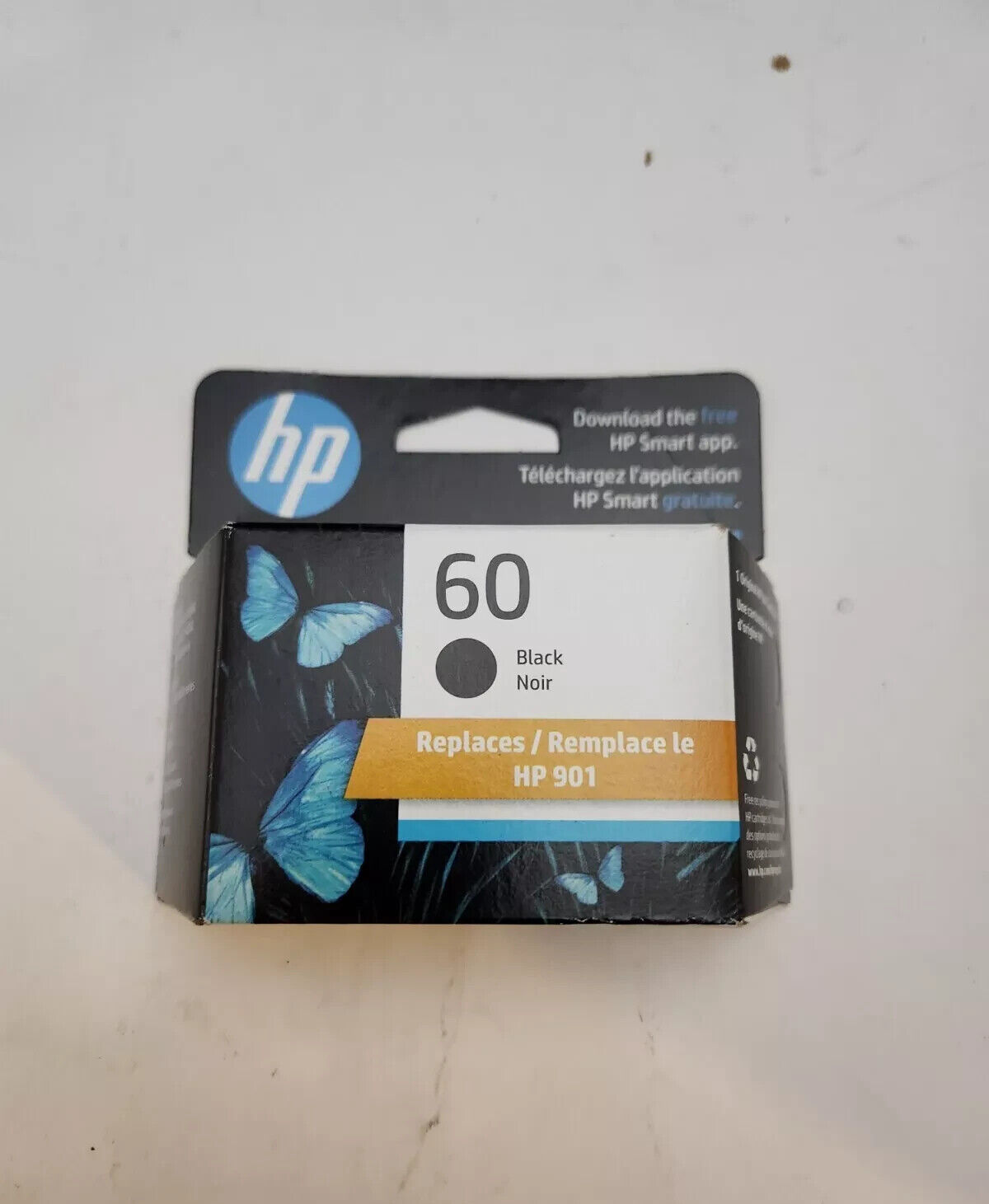HP 60 Black Ink Cartridge OEM Original New Exp 03/2026-image