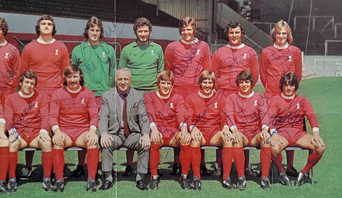 Imagen firmada por el equipo Liverpool 1974-75 Emlyn Hughes Ray Clemence autógrafo certificado de autenticidad - Imagen 4 de 4