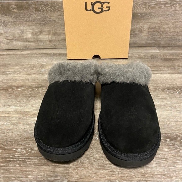 UGG Cluggette Slippers Women's In Black Grey Indoor Outdoor NEW | eBay