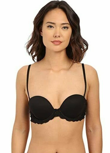 Sujetador Sin Tirantes Natori Feathers - Negro, Talla 36C, Diseño Plunge Multifunción