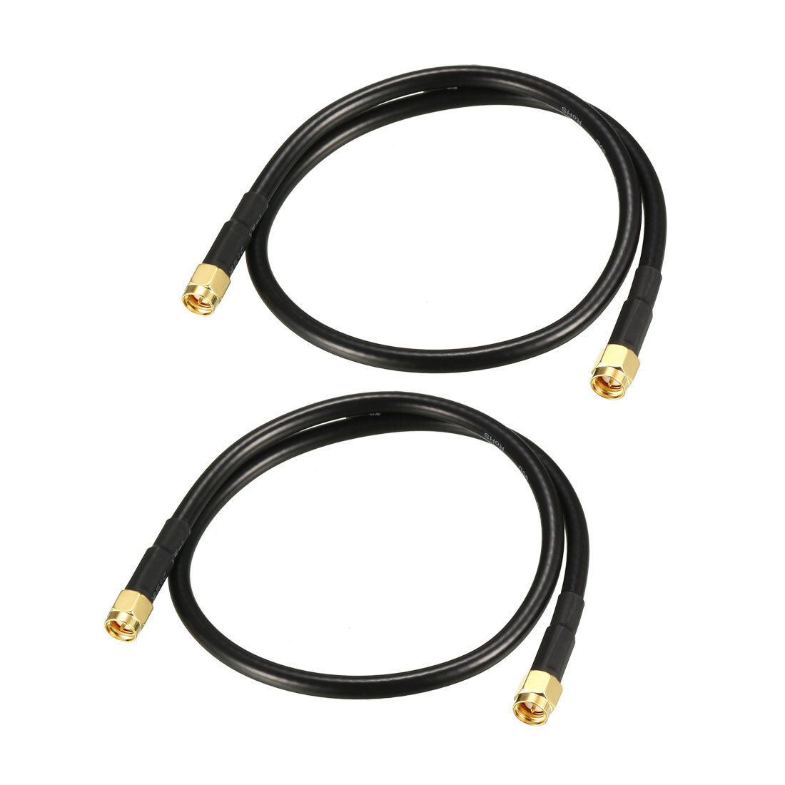 Antenna Extension Cable SMA Male to SMA Male Coaxial Cable RG58 50 Ohm 2 ft 2pcs