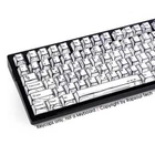 Simple White Manga PBT Keycaps Set Hand-drawn For Cherry MX Mechanical Keyboard