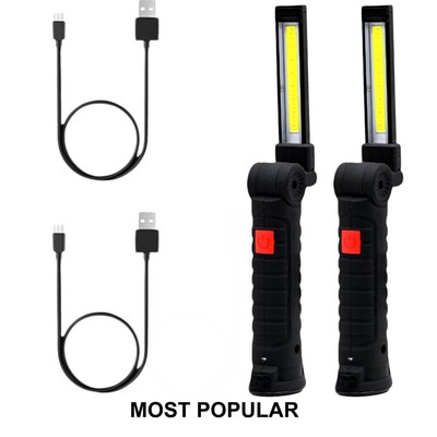 LED COB Arbeitsleuchte Taschenlampe 3W USB Akku Kabellos Inspektionslampe (2er Pack)