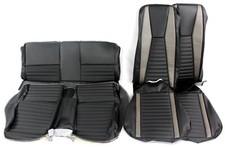 Seat Upholstery Mach 1 Full Set Black Wgray Stripe Fastback 1971 1972 1973 - Tmi