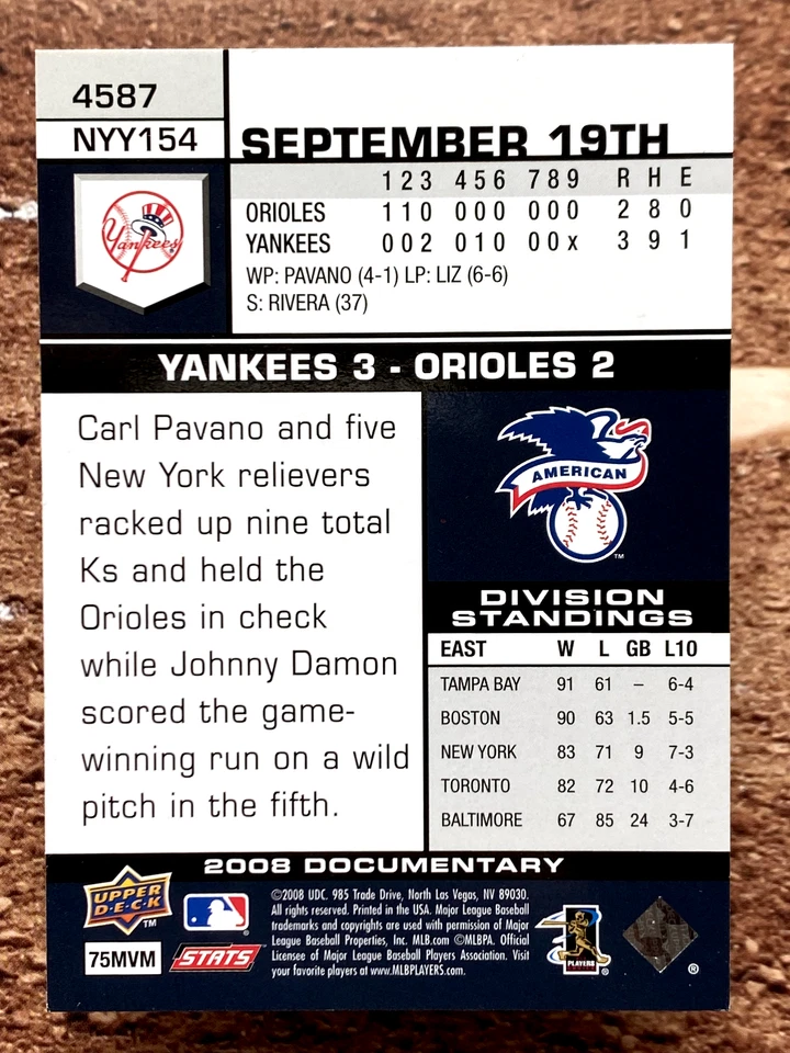 2008 Upper Deck Documentary Alex Rodriguez #4587 - Image 2 of 2