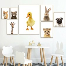 Stampe asilo animali fattoria safari giungla poster bambini camera bambini decorazione arte parete