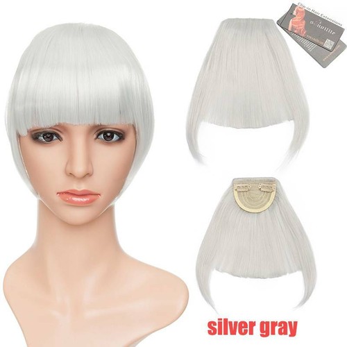 Natural Thin Fringe Bangs False Fake Hair Extension Clip In Front Hairpieces AU - Picture 22 of 48