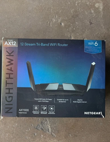 NETGEAR Nighthawk RAX200 AX11000 12-Stream Tri-Band Wi-Fi 6 Router - ✅ TESTED ✅
