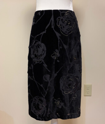David Meister Velvet Burnout Skirt 4