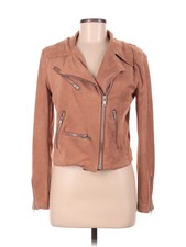 Vici Women Brown Faux Leather Jacket M