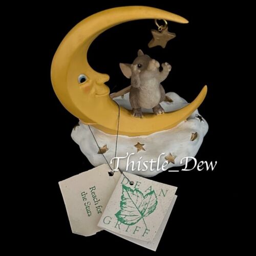 Charming Tails REACH FOR THE STARS Mouse DEAN GRIFF Vintage SYLVESTRI Moon TAGS - Picture 1 of 7