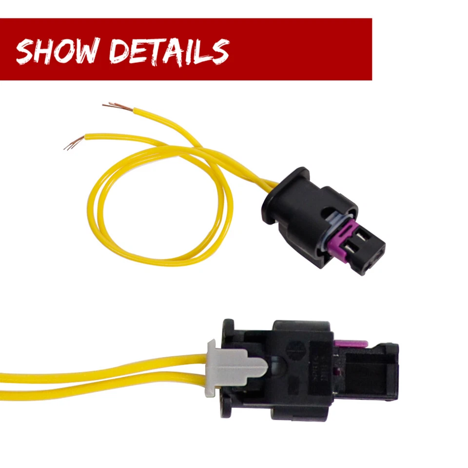 For 15-2022 Chrysler 300 Front/Rear Side Marker Light x2 Pigtail Connector Wires - image 4 of 4