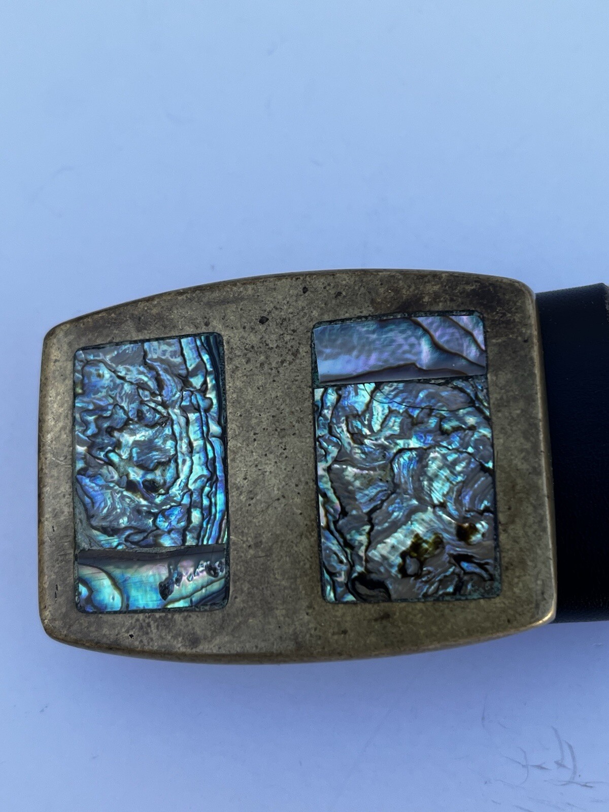 ALABONE SHELL SOLID BRASS BUCKLE WITH GENUINE COW… - image 2