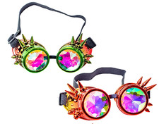 Kaleidoscope Goggles Steam Punk Festival Fancy Dress MetallicAdults Glasses