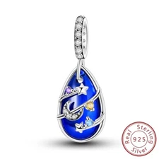 MULA 925 Sterling Silver DIY Charm CZ Star Moon Water Drop For Women Bracelet